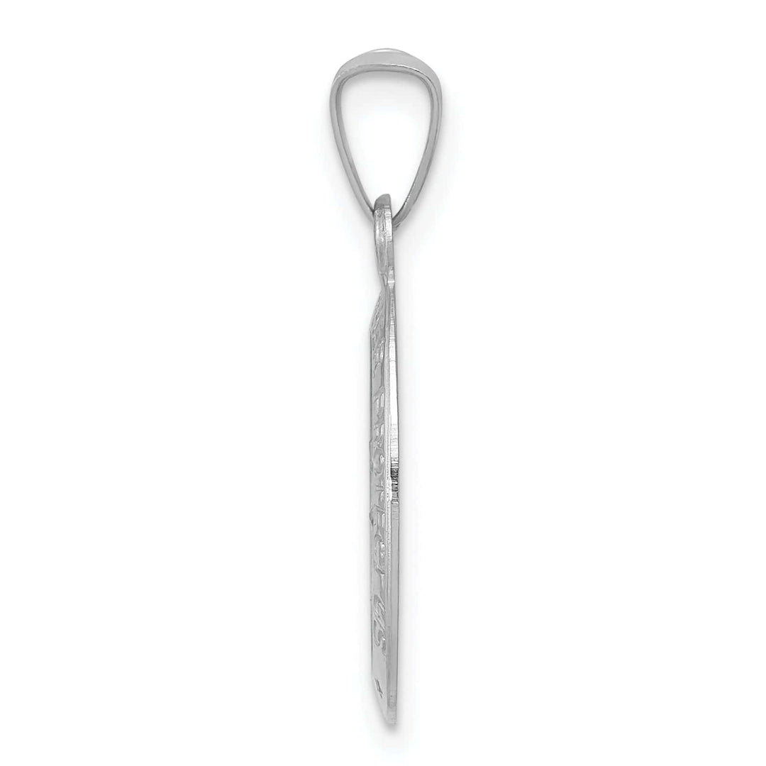 14k White Gold Saint Christopher Medal Pendant