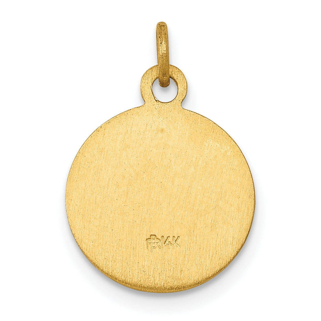 14k Yellow Gold Saint Gerard Medal Pendant