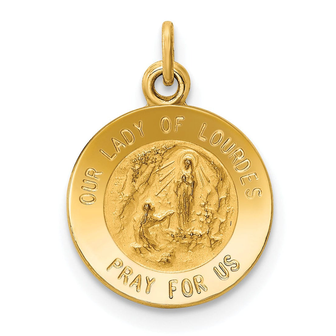 14k Yellow Gold Our Lady of Lourdes Medal