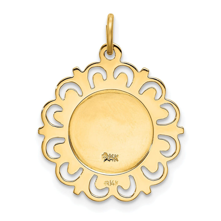 14k Yellow Gold Our Lady of Lourdes Medal