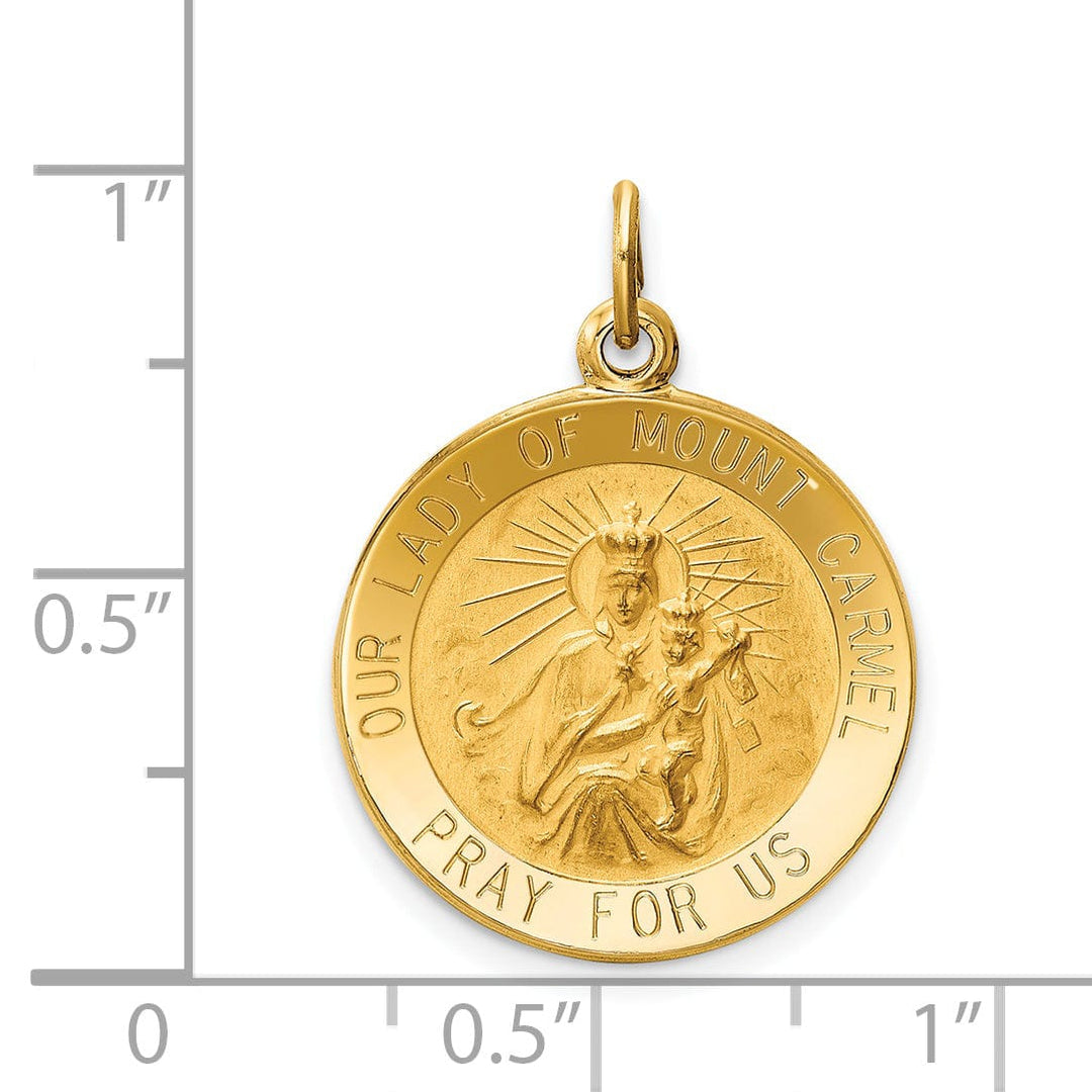 14k Yellow Gold Our Lady of Mt. Carmel Medal