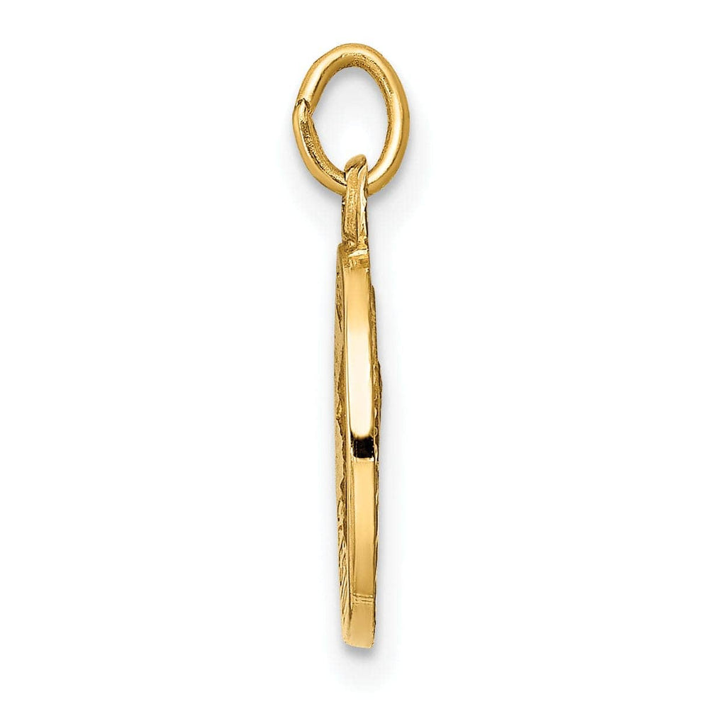 14k Yellow Gold Matka Boska Medal Pendant
