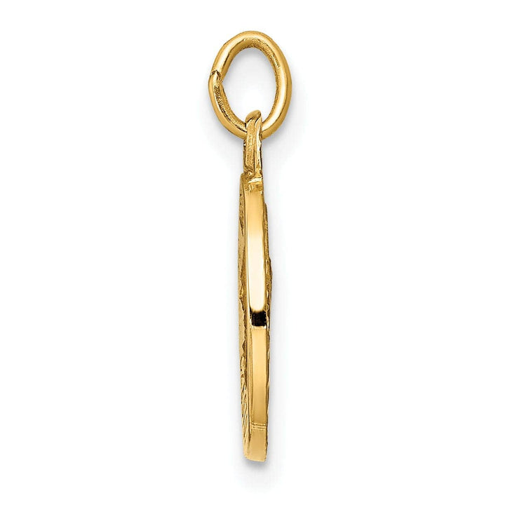14k Yellow Gold Matka Boska Medal Pendant
