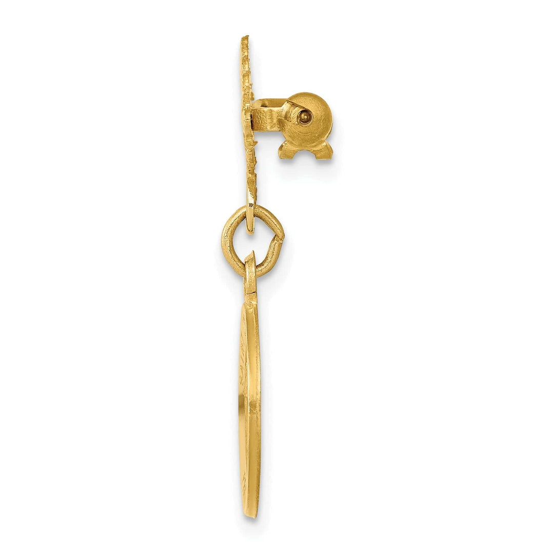 14k Yellow Gold Saint John the Baptist Medal Pin