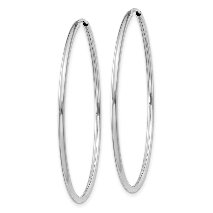 14k White Gold Polished Endless Hoop Earrings 1.5mm x 40.5 mm