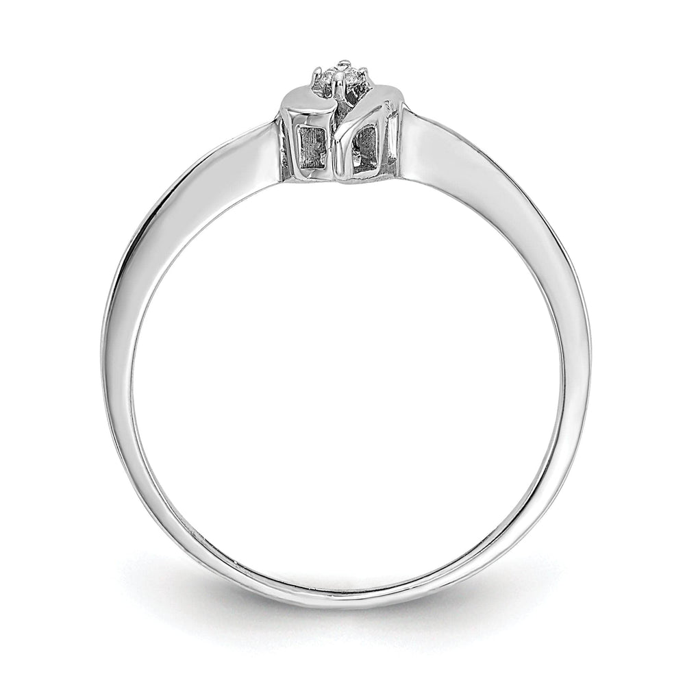 14k White Gold Polished Diamond Ring