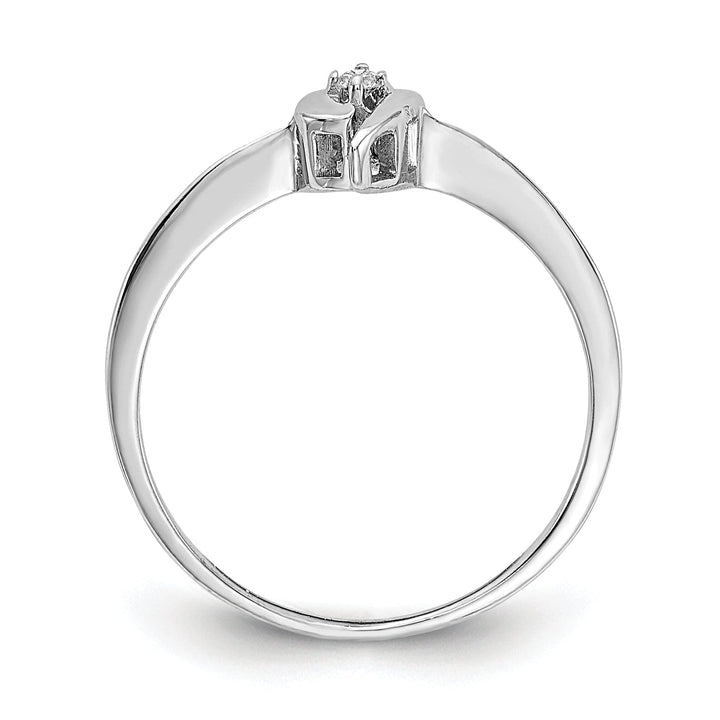 14k White Gold Polished Diamond Ring
