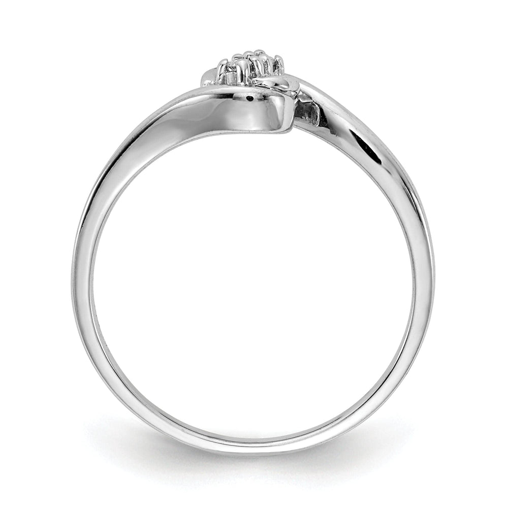14k White Gold Polished Diamond Ring