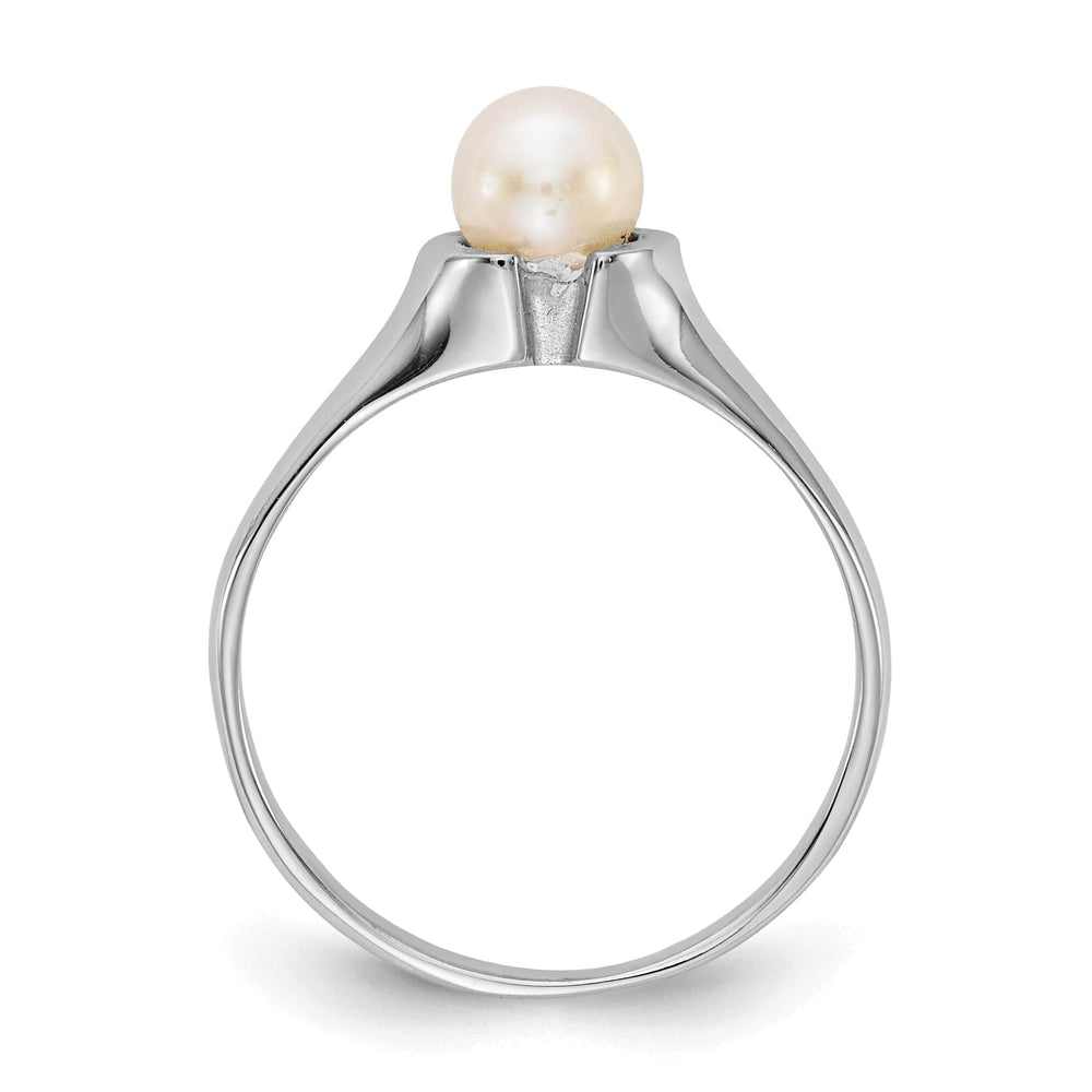 14k White Gold Pearl Ring