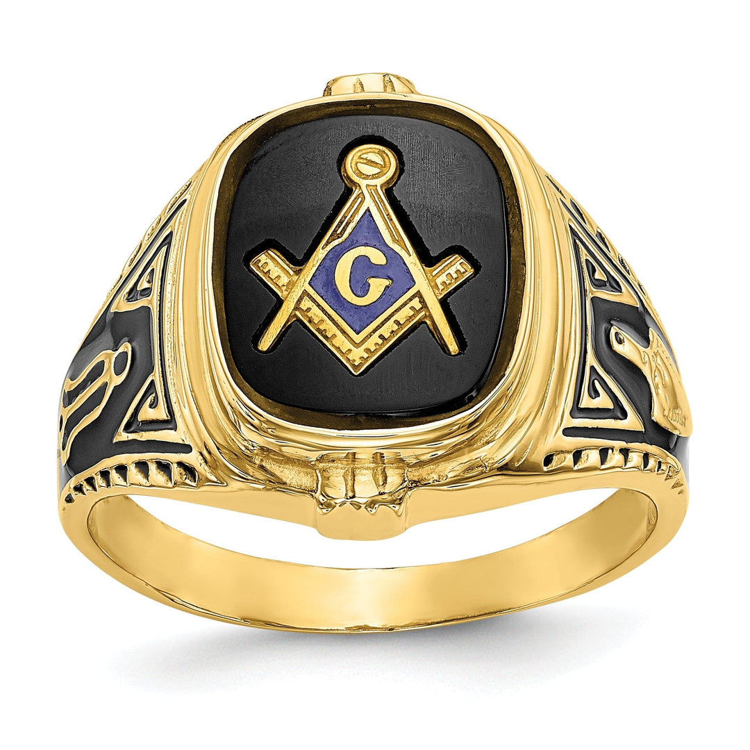 14k Yellow Gold Men's Masonic Ring
