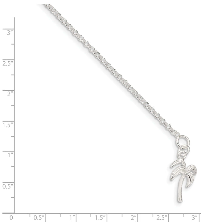 Lovely Rita's Anklets Sterling Silver Palm Tree Anklet