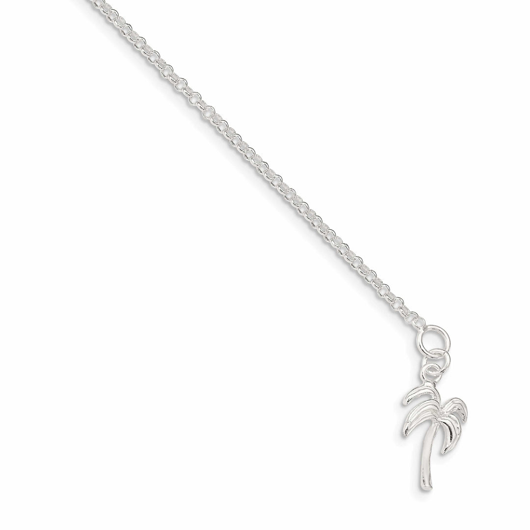 Lovely Rita's Anklets Sterling Silver Palm Tree Anklet