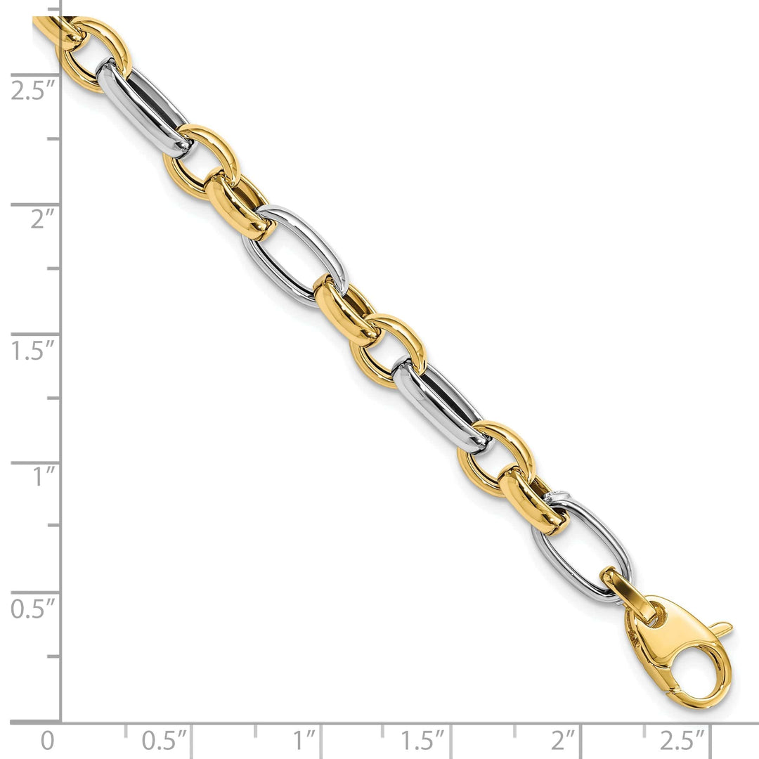 Lovely Rita's Bracelets 14k Two Tone Gold Fancy Link Bracelet
