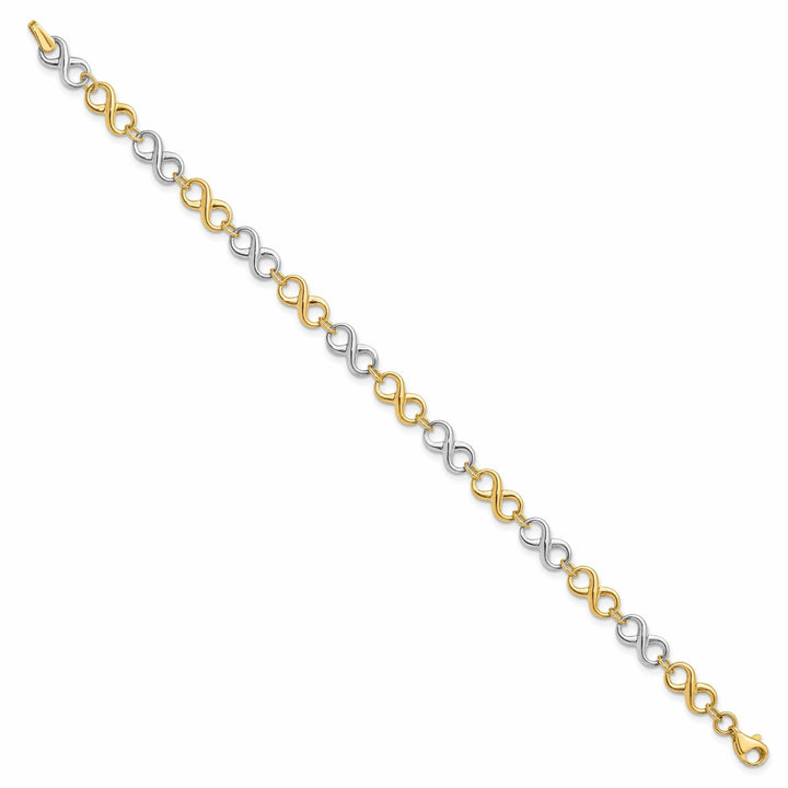 Lovely Rita's Bracelets 14k Two Tone Gold Polished Bracelet