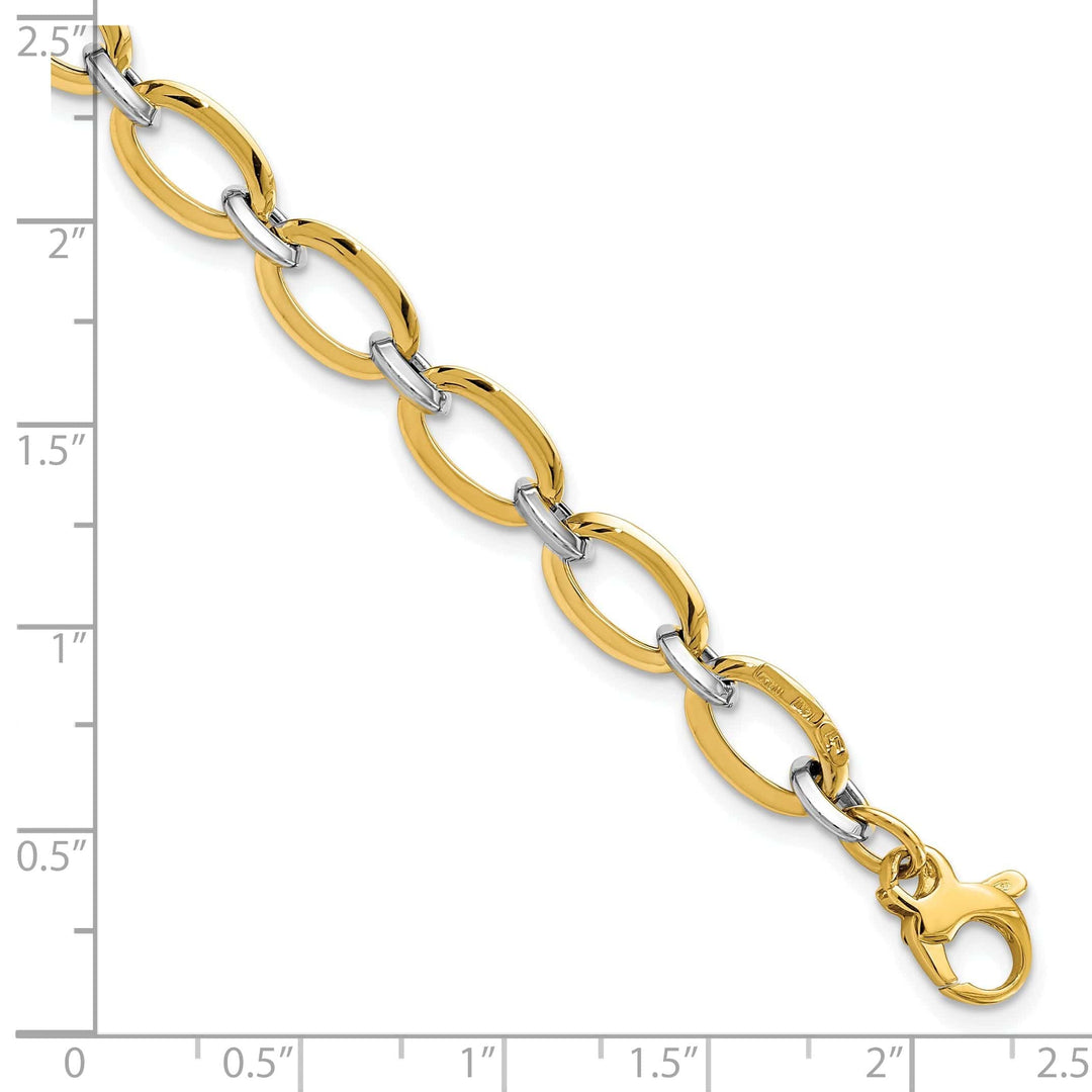 Lovely Rita's Bracelets 14k Two Tone Gold Polished Bracelet