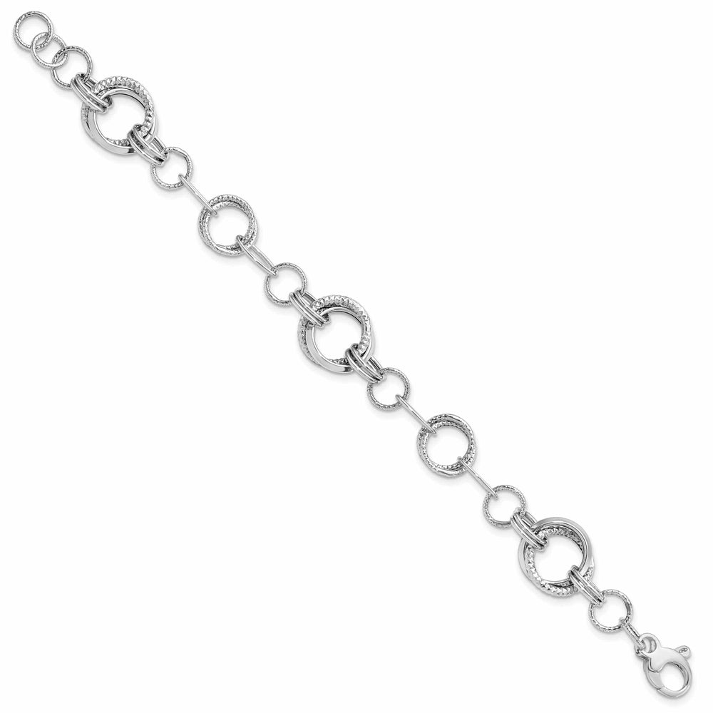 Lovely Rita's Bracelets 14k White Gold Polished Fancy Link Bracelet