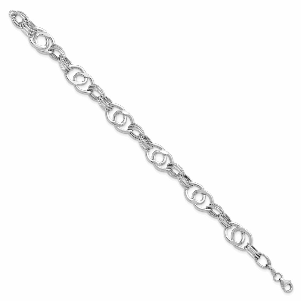 Lovely Rita's Bracelets 14K White Polished Fancy Link Bracelet