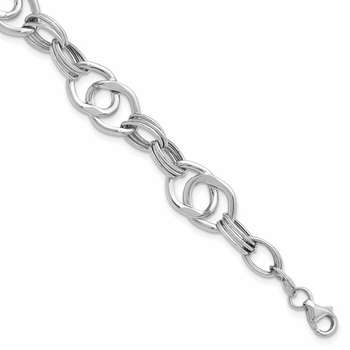 Lovely Rita's Bracelets 14K White Polished Fancy Link Bracelet