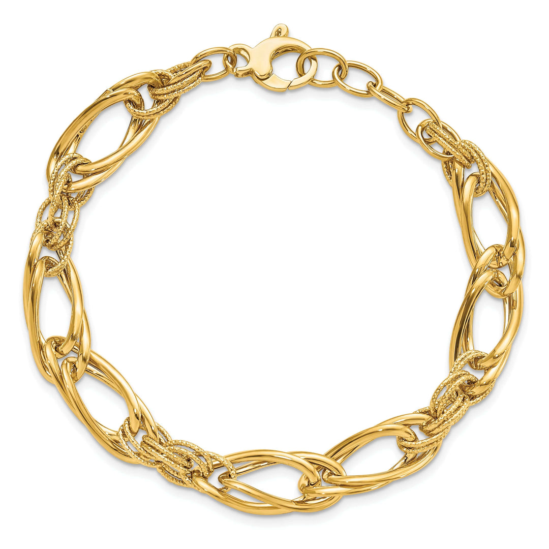 Lovely Rita's Bracelets 14k Yellow Gold Polished Fancy Link Bracelet