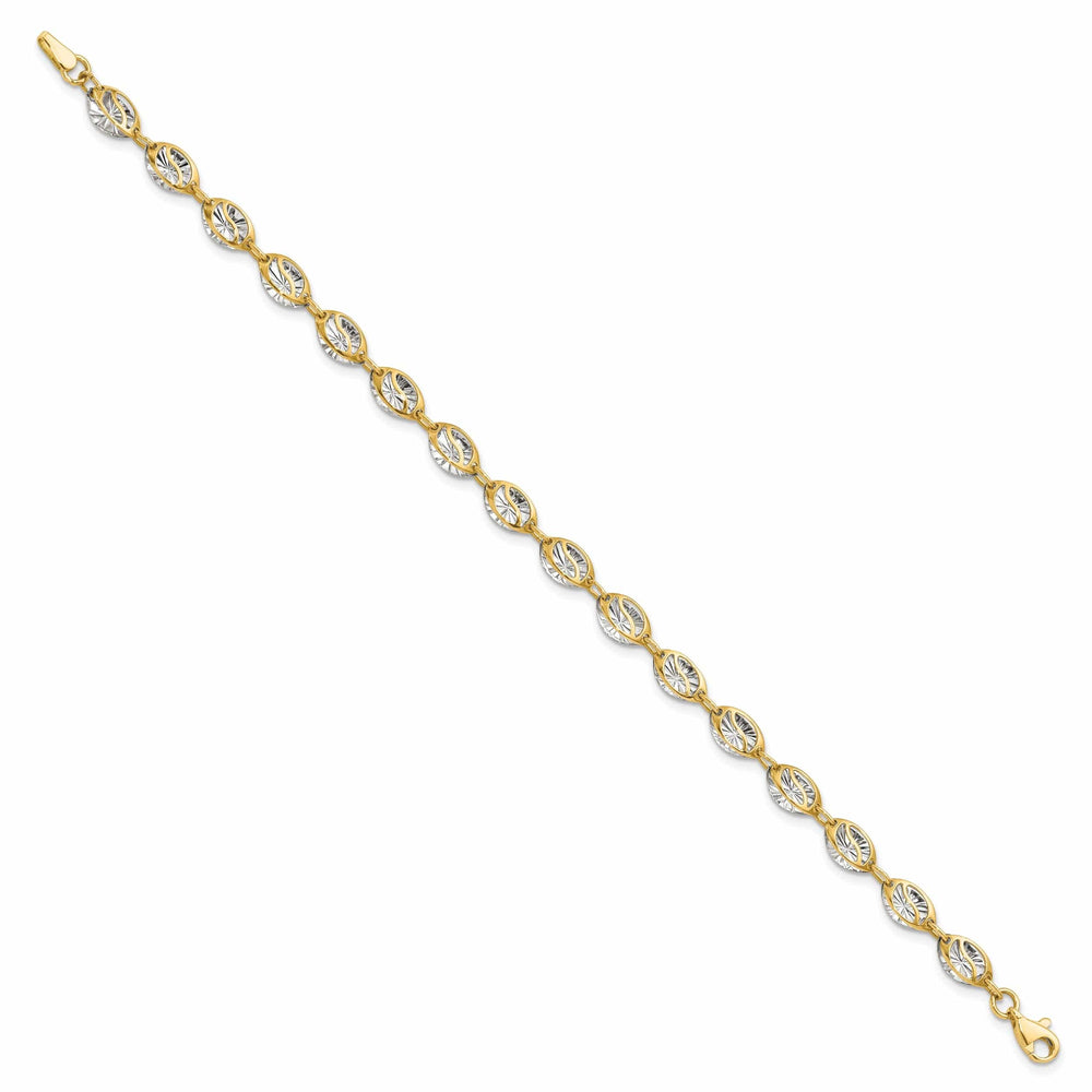 Lovely Rita's Bracelets Leslie 14k Two Tone Gold Polished D.C Bracelet