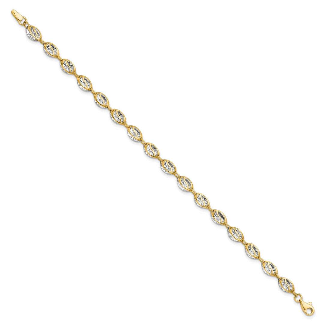 Lovely Rita's Bracelets Leslie 14k Two Tone Gold Polished D.C Bracelet