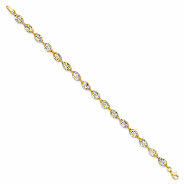 Lovely Rita's Bracelets Leslie 14k Two Tone Gold Polished D.C Bracelet
