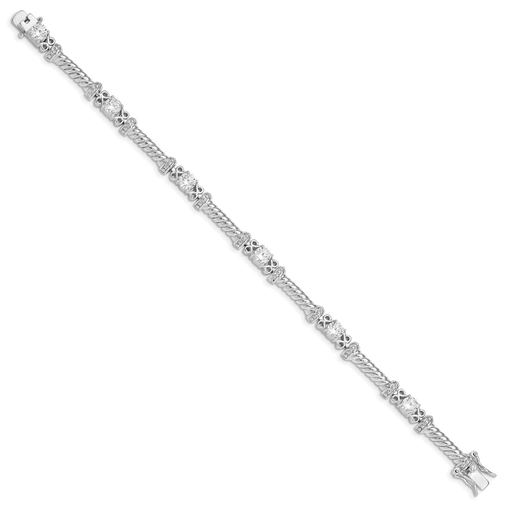 Lovely Rita's Bracelets Silver Polished Finish Cubic Zirconia Bracelet