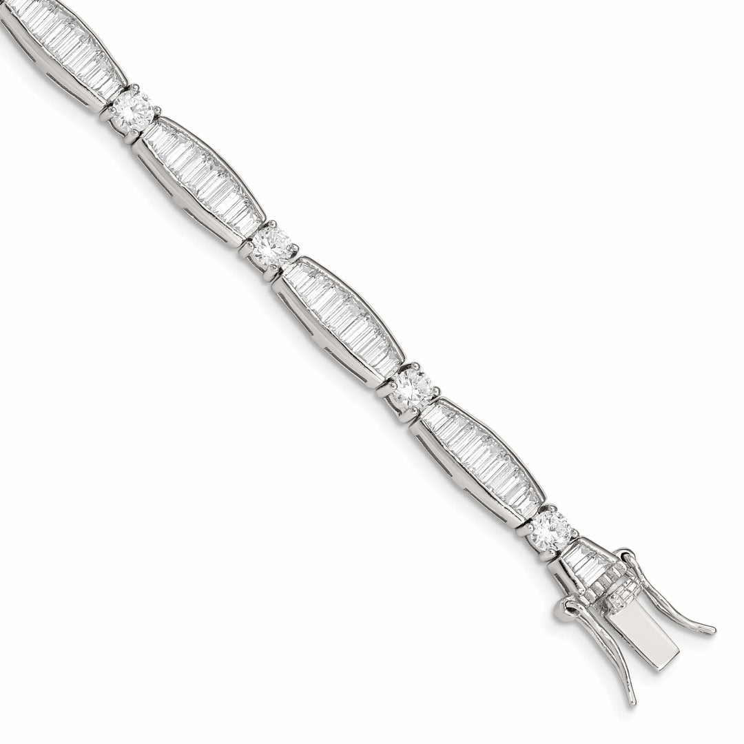 Lovely Rita's Bracelets Silver Polished Finish Pave C.Z Bracelet