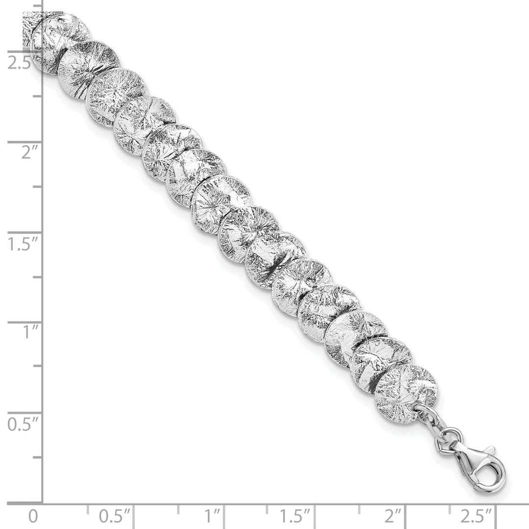 Lovely Rita's Bracelets Siver Textured Reversible Bracelet