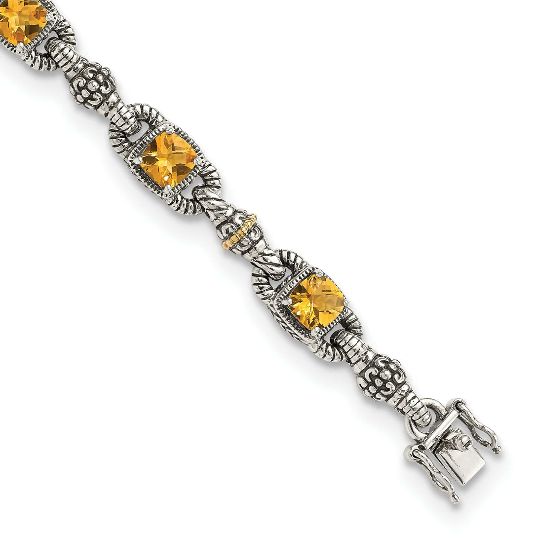 Shey Couture Bracelets Sterling Silver Gold Citrine 7.25 Bracelet