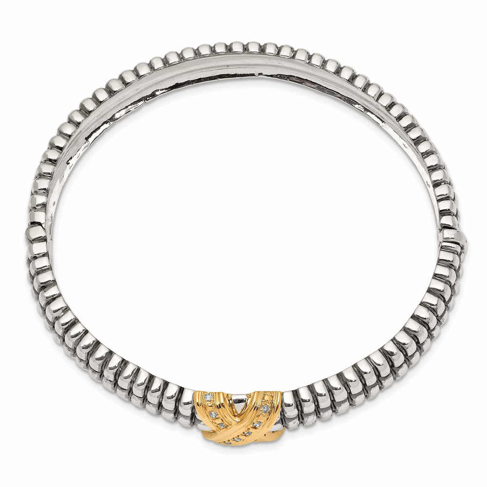 Shey Couture Bracelets Sterling Silver Gold Diamond Bangle Bracelet