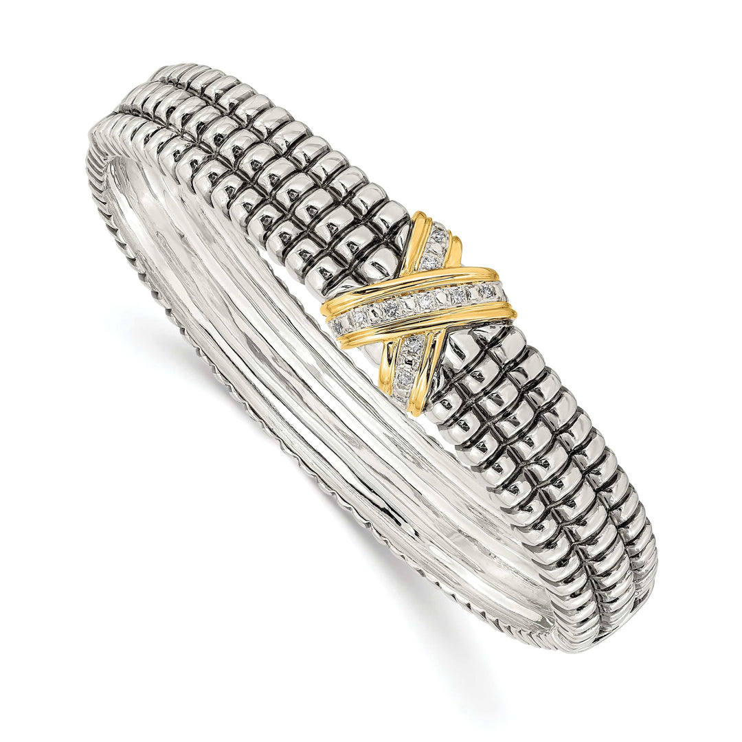 Shey Couture Bracelets Sterling Silver Gold Diamond Bangle Bracelet