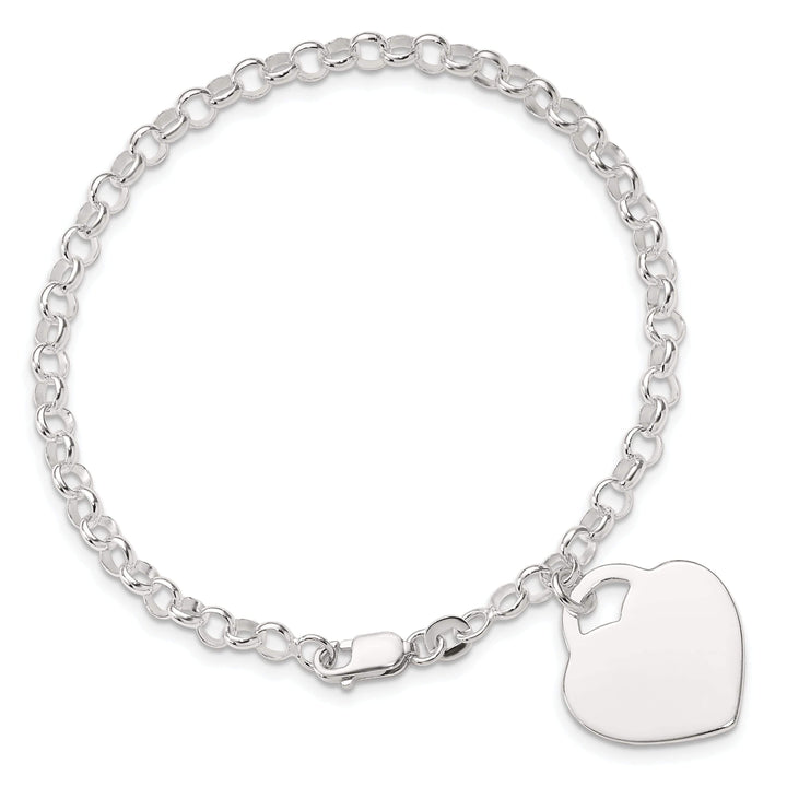 Lovely Rita's Bracelets Sterling Silver Heart Charm Bracelet