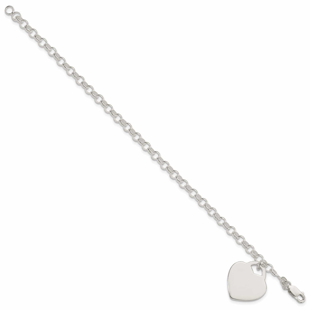 Lovely Rita's Bracelets Sterling Silver Heart Charm Bracelet