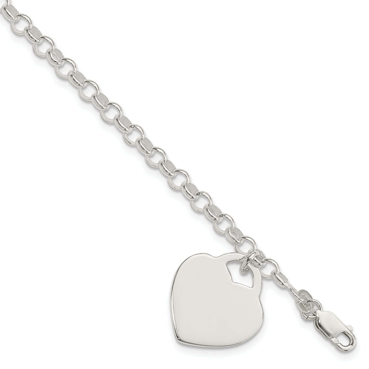Lovely Rita's Bracelets Sterling Silver Heart Charm Bracelet