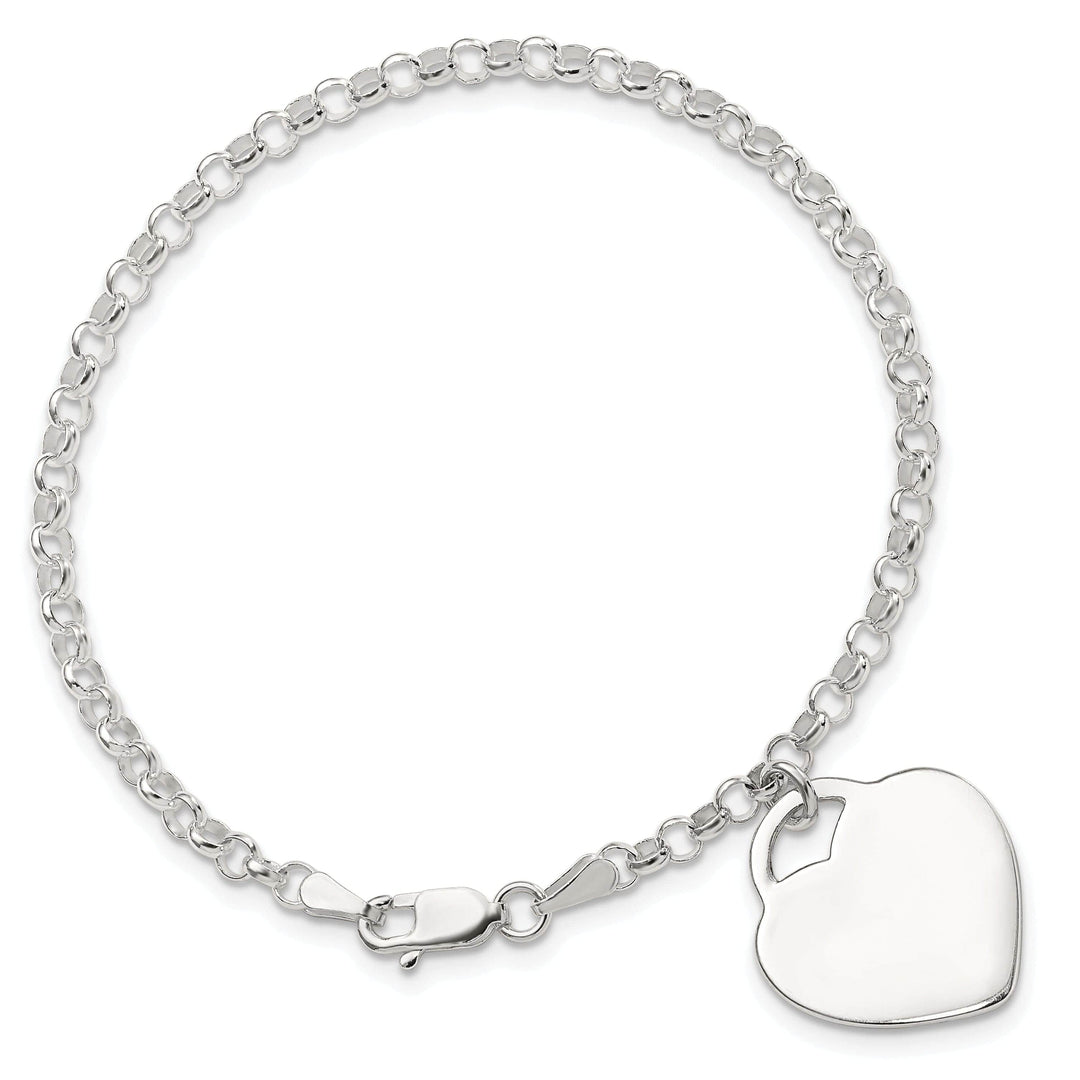 Lovely Rita's Bracelets Sterling Silver Heart Charm Bracelet