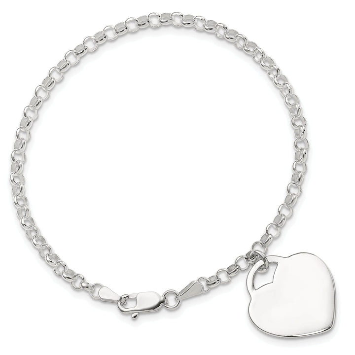 Lovely Rita's Bracelets Sterling Silver Heart Charm Bracelet