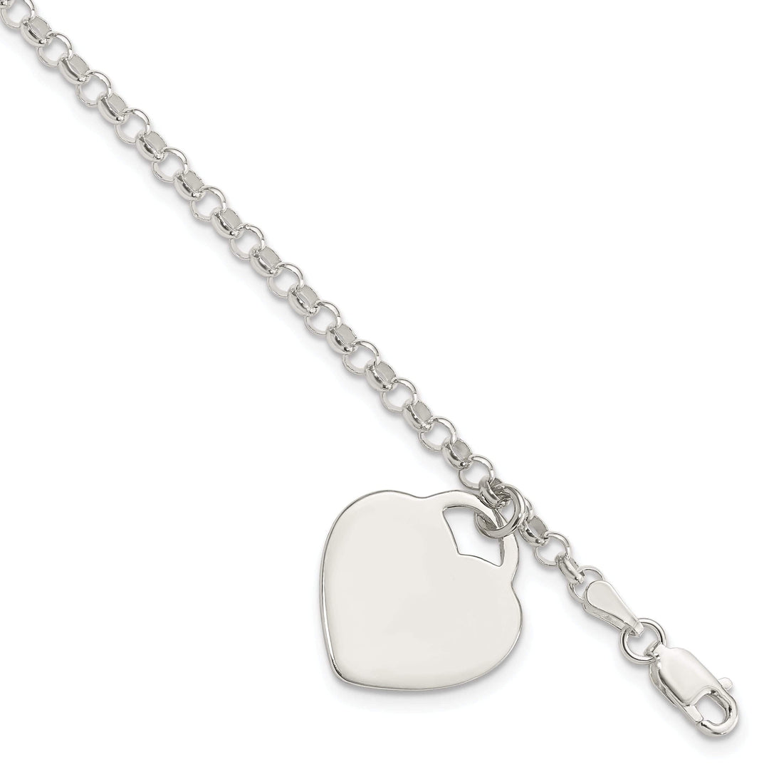 Lovely Rita's Bracelets Sterling Silver Heart Charm Bracelet