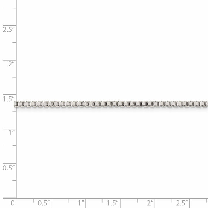 Lovely Rita's Bracelets Sterling Silver Polish 1.90-mm Solid Box Chain
