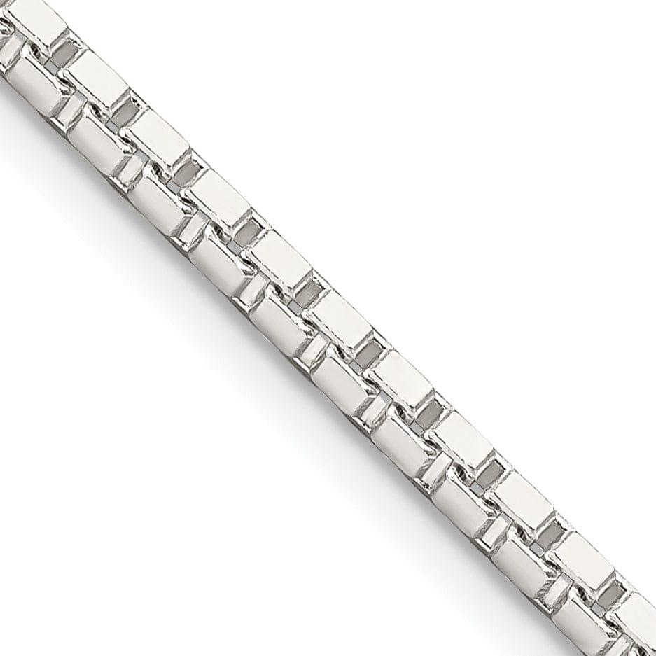 Lovely Rita's Bracelets Sterling Silver Polish 2.50-mm Solid Box Chain