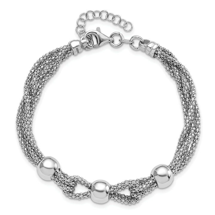 Lovely Rita's Bracelets Sterling Silver Polish 4 Strand Beaded Bracelet