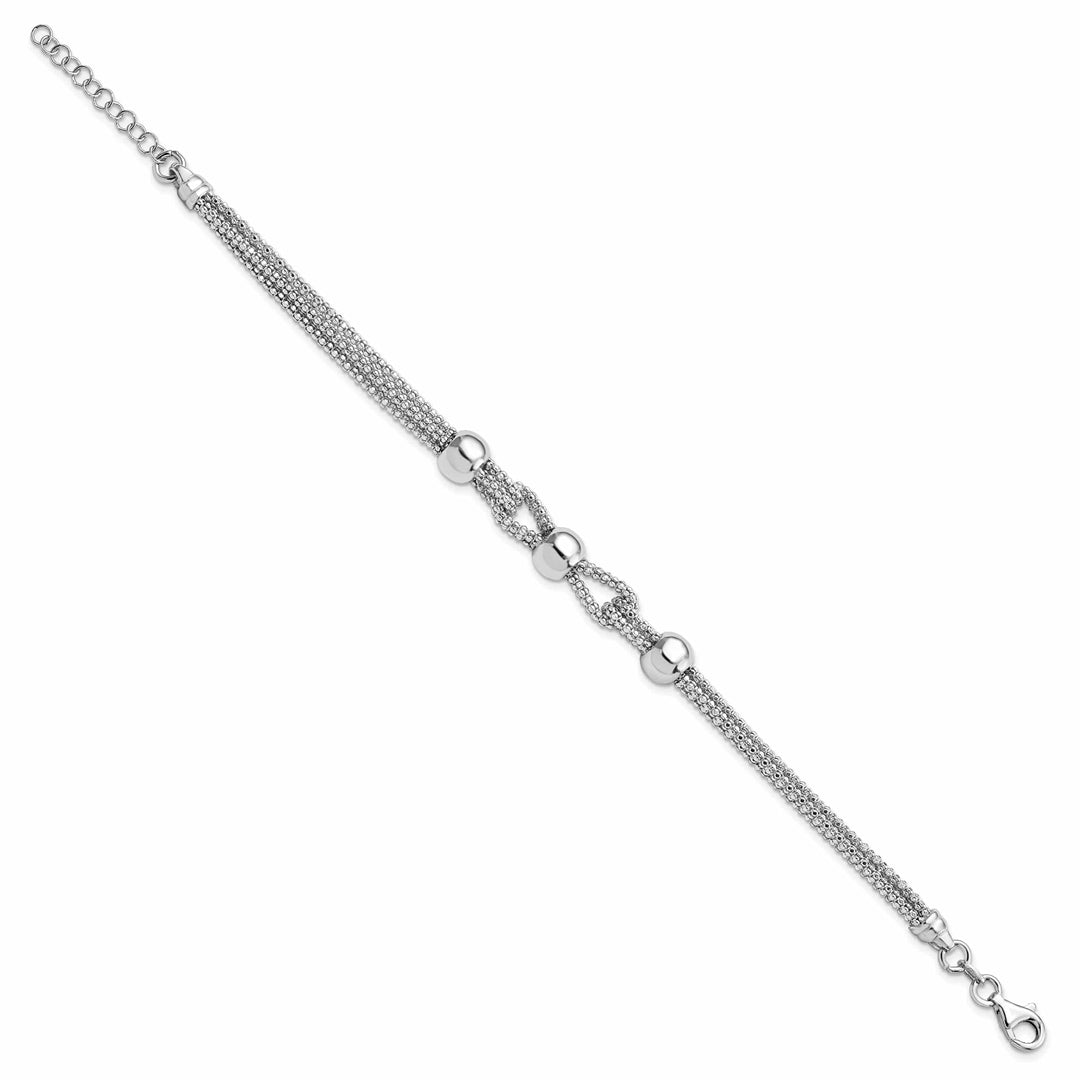 Lovely Rita's Bracelets Sterling Silver Polish 4 Strand Beaded Bracelet