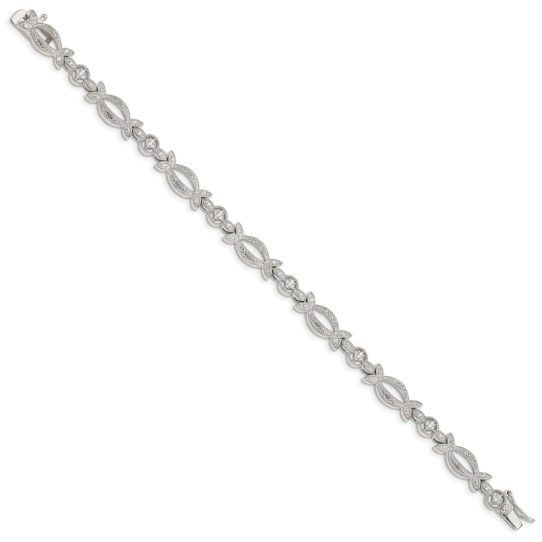 Lovely Rita's Bracelets Sterling Silver Polish Cubic Zirconia Bracelet