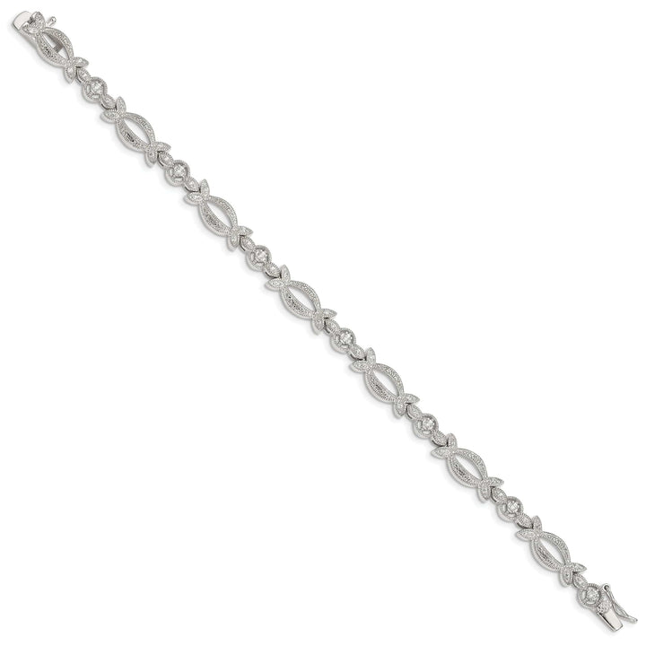 Lovely Rita's Bracelets Sterling Silver Polish Cubic Zirconia Bracelet