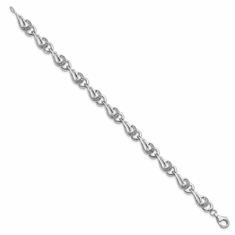 Lovely Rita's Bracelets Sterling Silver Polished Diamond Bracelet