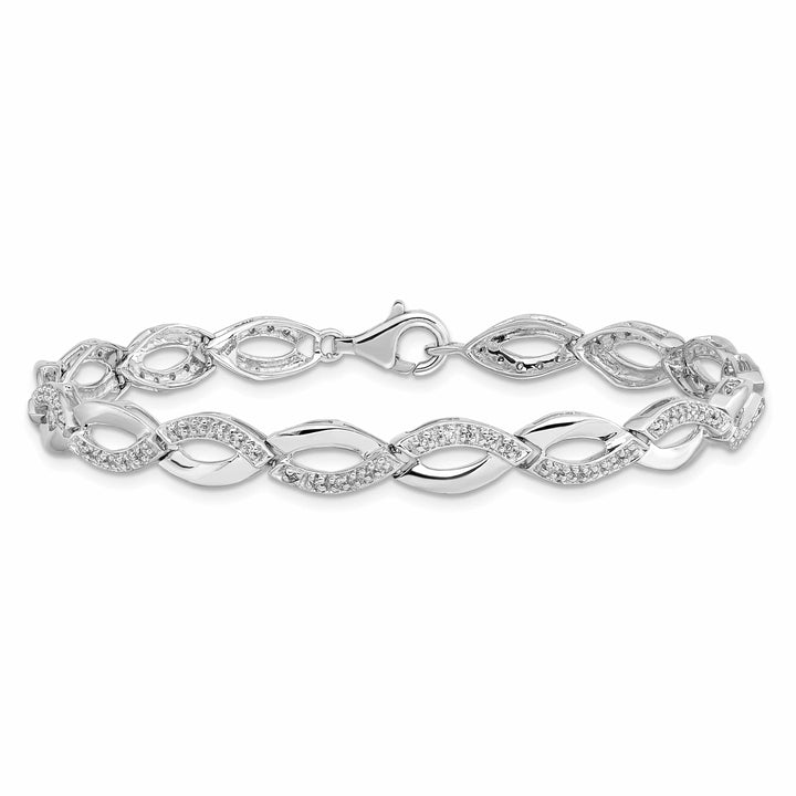 Lovely Rita's Bracelets Sterling Silver Polished Diamond Bracelet