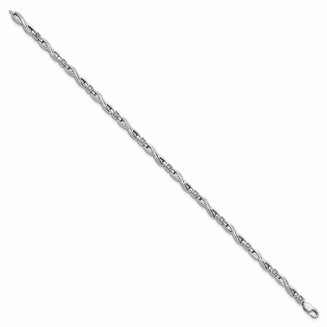 Lovely Rita's Bracelets Sterling Silver Polished Diamond Bracelet