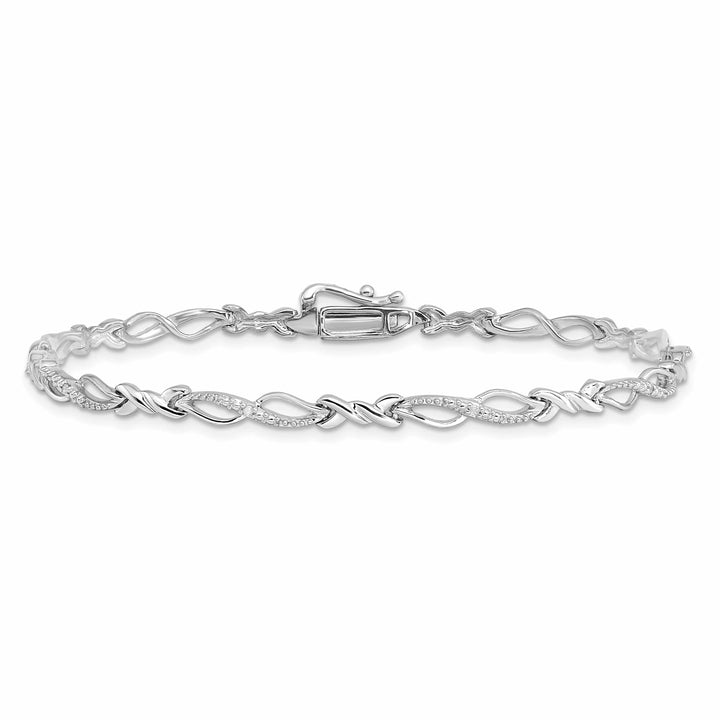 Lovely Rita's Bracelets Sterling Silver Polished Diamond Bracelet