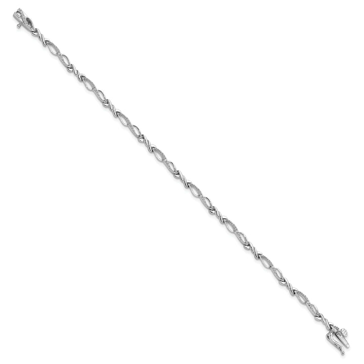 Lovely Rita's Bracelets Sterling Silver Polished Diamond Bracelet