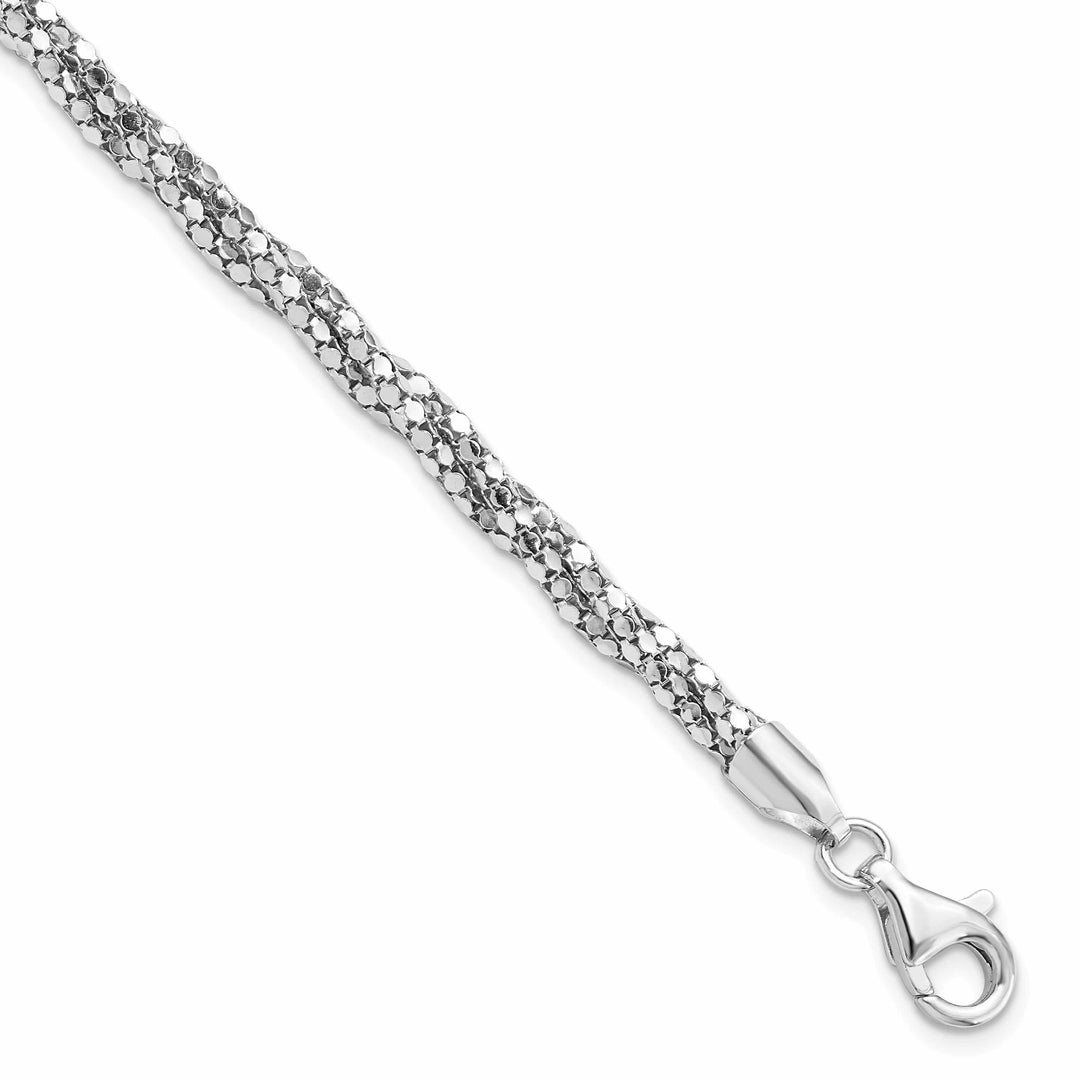 Lovely Rita's Bracelets Sterling Silver Polished Mesh Bracelet